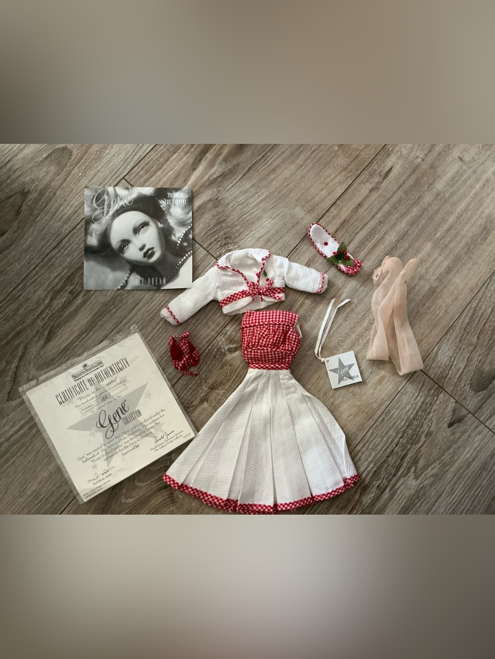 Ashton Drake Mel Odom Gene Doll Picnic in the Country Outfit COA